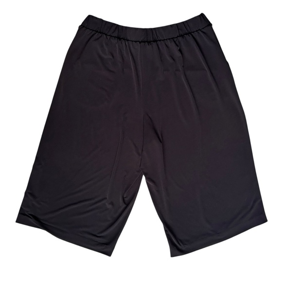 LANE BRYANT Knit Kit Black Wide Leg Crop Pants sz 14/16 Pockets Stretchy Pull On - Picture 2 of 12